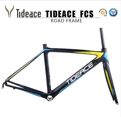 Top 2017-2018 Tideace aero Cadre Route Frameset Made in China Carbon Fiber Road Bike Frame Bicycle Frame 50/53/55cm 2