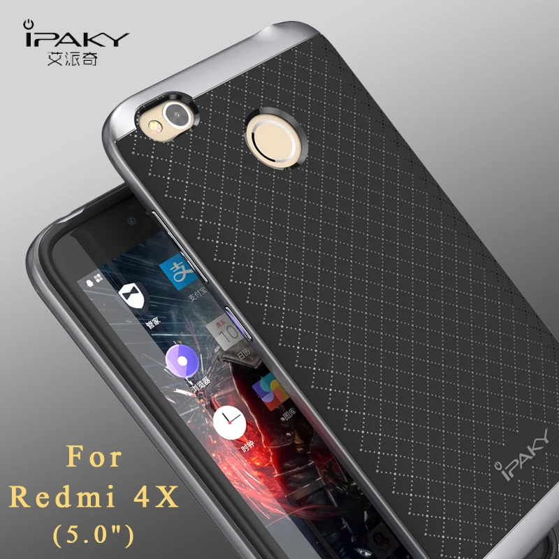 Redmi 4x чехол Оригинал бренда iPaky роскошный xiaomi redmi Чехол Броня PC рамка + силиконовая