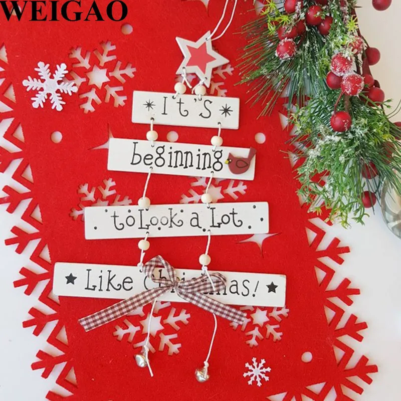 Aliexpress.com : Buy WEIGAO Merry Christmas Wooden ...