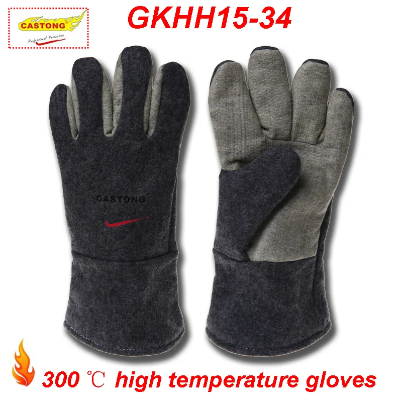 En Ligne CASTONG 300 degrés Haute température gants Anti brûlure Isolation ignifuge gants four barbecue megathermal de soudage gants de travail