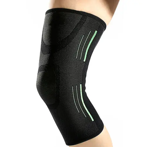1x для мужчин и женщин эластичный колено рукав компрессионная скобка Поддержка стабилизатор Спорт Тренажерный зал для артрита боли в суставах рельеф - Цвет: Зеленый