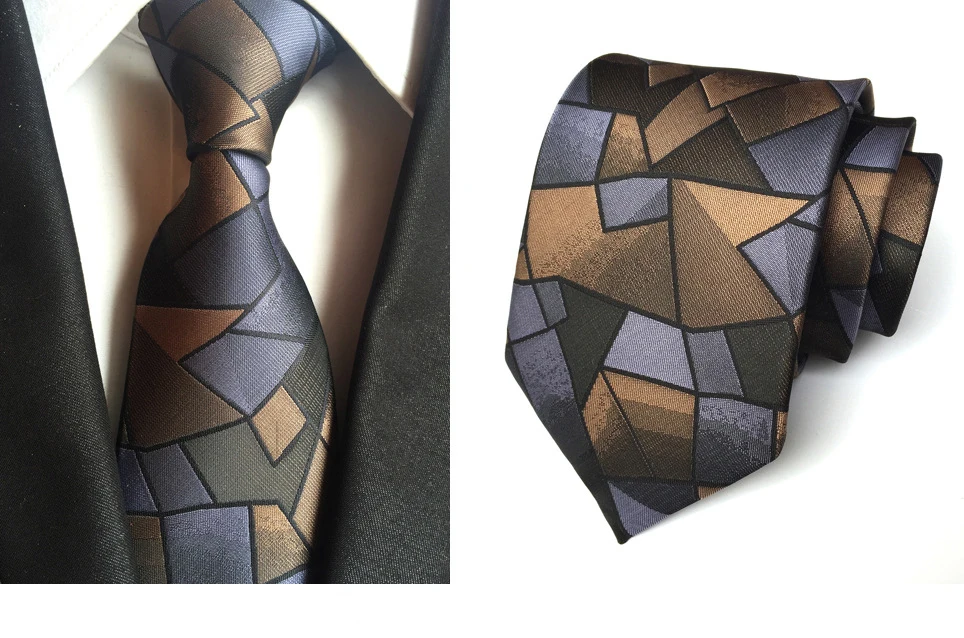 Gusleson Модный Шелковый мужской галстук Галстук с рисунком «Шотландка» 8 см Цветочные полосатые Зеленые Синие Галстуки для мужской деловой