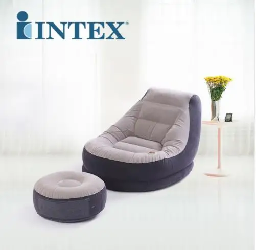 New Intex Inflatable Flocked Single Sofa Lazy Bed Siesta Lounge New Intex Inflatable Flocked Single Sofa Lazy Bed Siesta Lounge Chair With Footstool