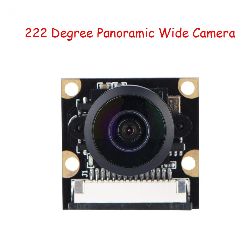 

Raspberry Pi Camera module 222 Degree Panoramic Wide Angle Fish-eye Surveillance Lenses 1080p 5MP