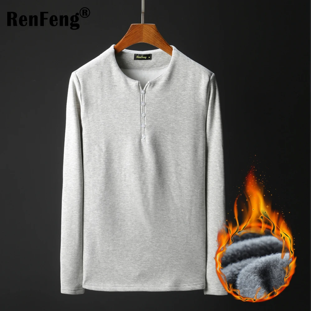 Winter Thermal Sweatshirt Men Long Sleeve Top T Shirt Thick Underwear Mens Button Fitness Hoodies Warm Clothes Brand Men's 2018 (5)