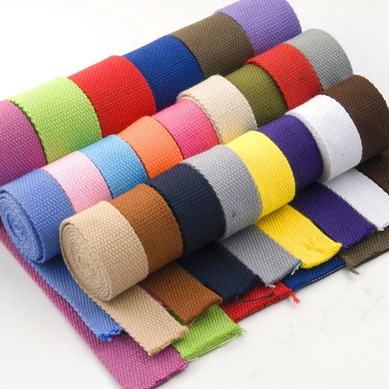 20MM5YardslotColorfulCottonCanvasbingBiasRibbonBagBelt