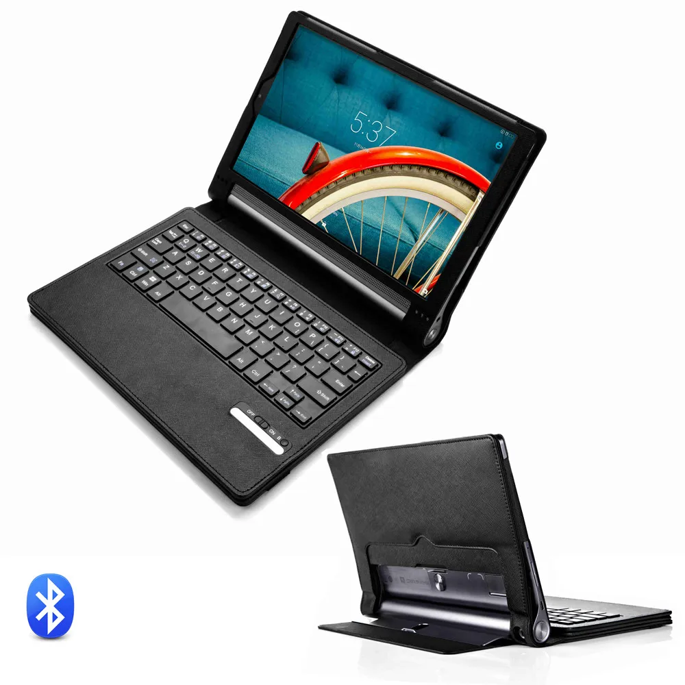 For Lenovo Yoga Tab 3 Pro 10 YT-X90 X90F/M/L Plus 10 YT-X703F Detachable Bluetooth Keyboard With PU Leather Case Stand Cover