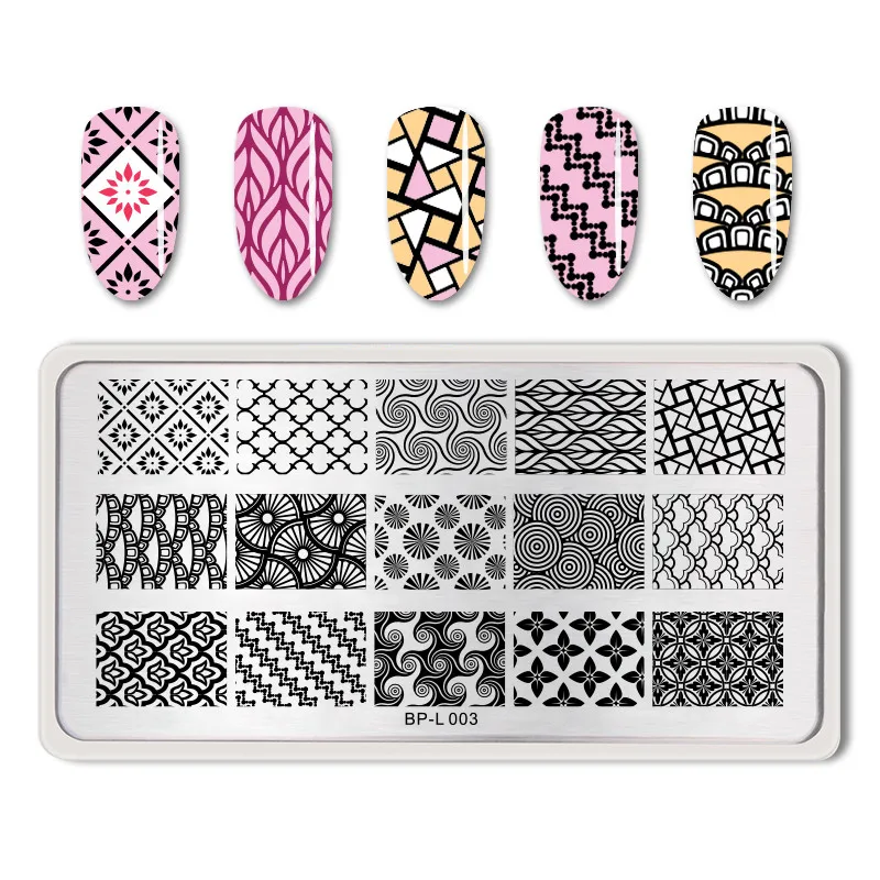 

BORN PRETTY Nail Stamping Plates Lace Flower Animal Pattern Nail Art Stamp Stamping Template Image Plate Stencil Nails Tool