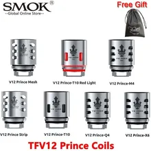 3pcs/lot 100% Original SMOK TFV12 Prince Coil X6/Q4/T10/M4/Mesh/Strip Coil For Atomizer TFV12 Prince Tank /SMOK Mag Kit / X-Priv 3pcs/lot 100% Original SMOK TFV12 Prince Coil X6/Q4/T10/M4/Mesh/Strip Coil For Atomizer TFV12 Prince Tank /SMOK Mag Kit / X-Priv
