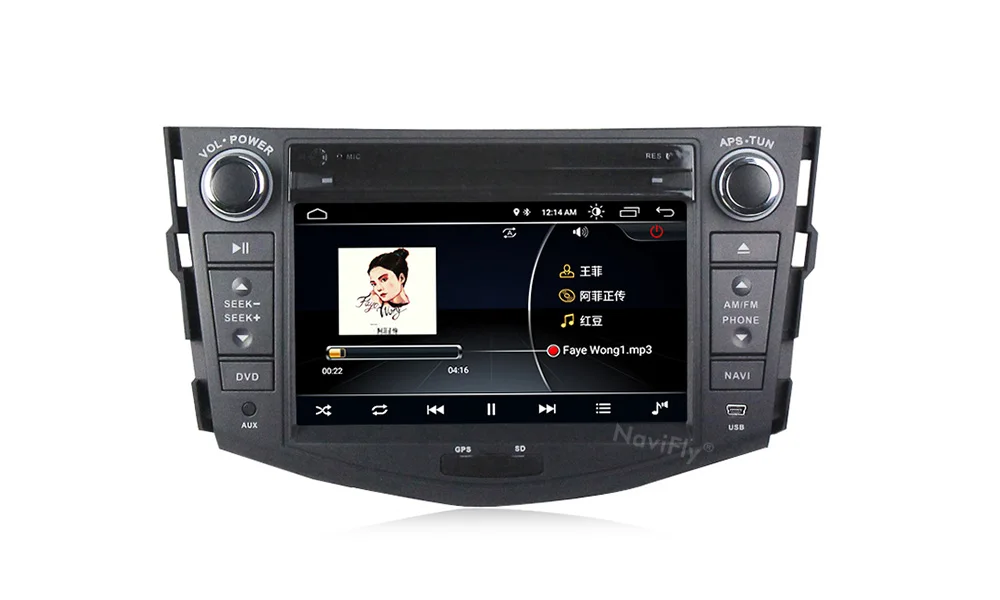Discount NaviFly 2 din Android 8.1 car multimedia radio stereo player for Toyota RAV 4 RAV4 2007 2008 2009 2010 2011 with GPS auto dvd 11