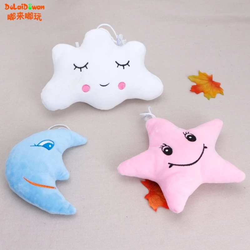 

Infant Pillow Stars and Moon Dolls Pendant Clouds Emoticon Pillow Cloth Lady Pillow Cloth Doll sleeping pillow