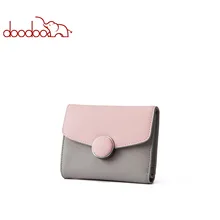Doodoo женский кожаный кошелек-клатч дамская сумочка с коротким ремешком сумка тонкий мини-кошелек женский маленький клатч женский кошелек держатель для монет
