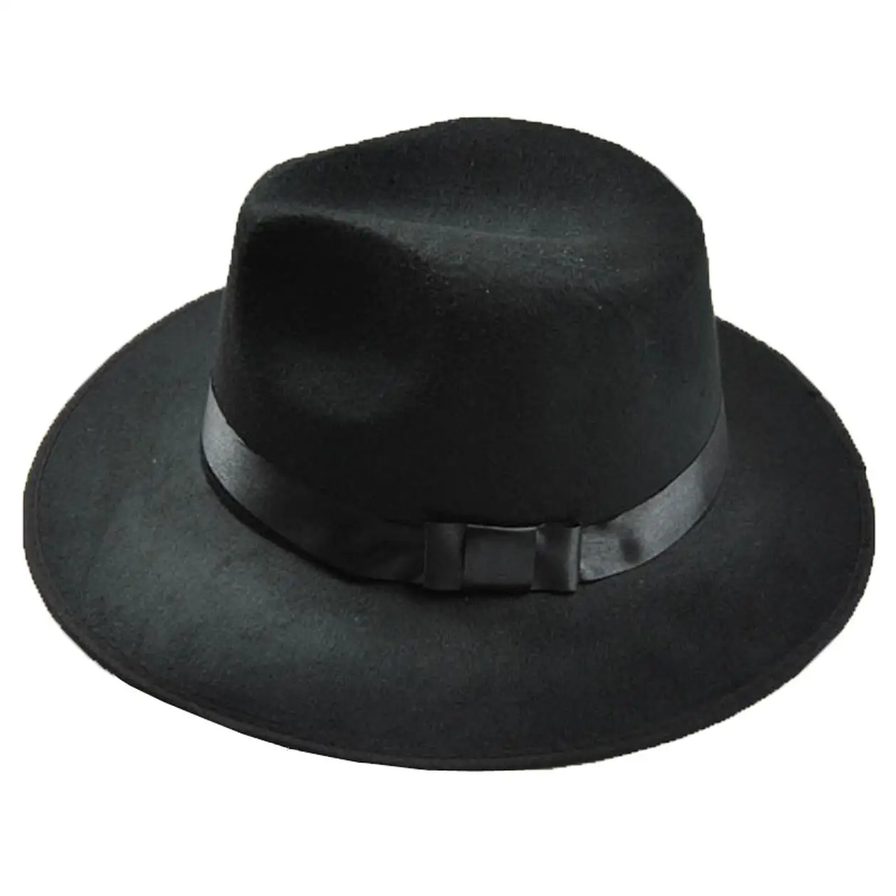 HTHL-Bowler гибкий колпак Bowknot Фетровая Шляпа Fedora