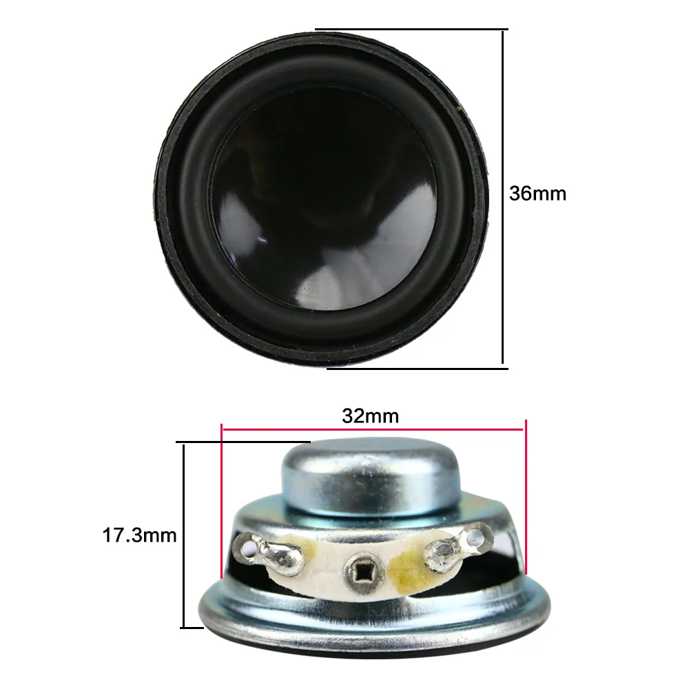 GHXAMP 36mm Mini Full Range Speaker 4ohm 3W Bluetooth Speaker DIY Tweeter Mid Woofer Speaker Internal Magnetic 2PCS