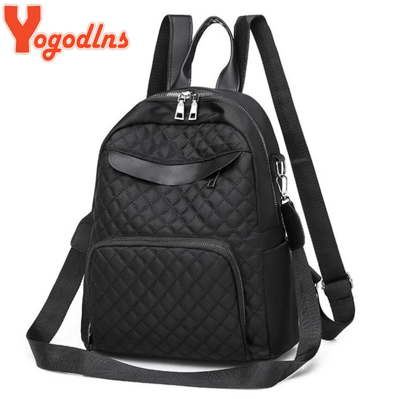 

Yogodlns Quality Plaid Oxford Backpack for Women Teenage Girls Shoulder Bags Student Daypack Simple Large Capacity Backpacks