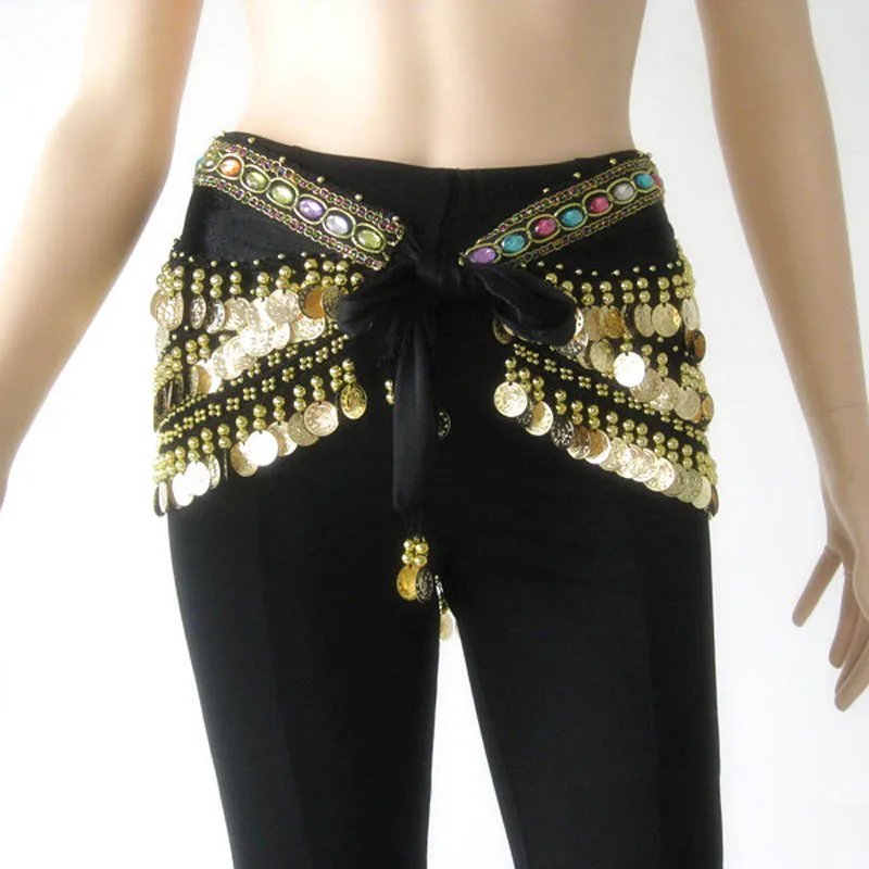 Женский аксессуар для танца живота с тонкими монетками|bellydance belt|coin hip scarveship scarf |