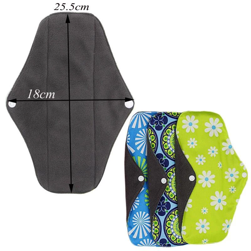 

Washable Menstrual Pad Bamboo Charcoal Mama Cloth Menstrual Sanitary Reusable
