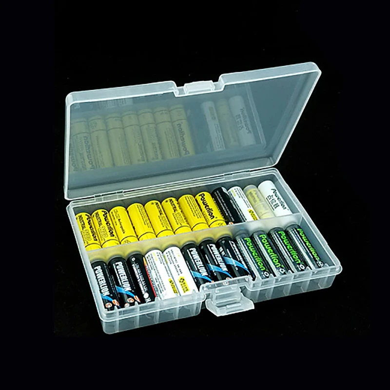 

Portable Plastic Battery Storage Box Case for Placed 48pcs AA Battery Holder Container Coverd Finish Kit Box Batteries Hot Sale