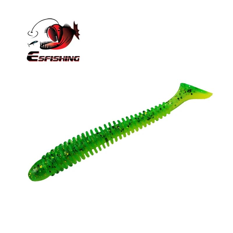 ESFISHING سوينغ تأثير 50 مللي متر 96 مللي متر حلقة شاد الصيد السحر لينة الطعم القفز السحر سطح السحر باس لينة طعم بلاستيكي للسمك