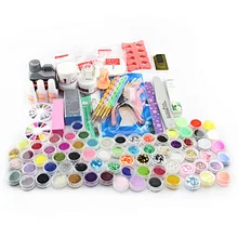 Acrylic Powder Liquid Brush Glitter Clipper Primer File Nail Art Tips Tools 28 in 1 Set HB88