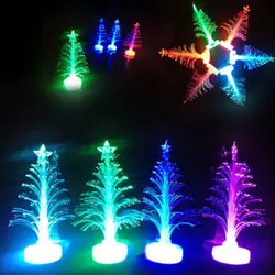 Новый год детей Рождественский подарок светодиодный волоконно-оптические Ночная елка светодиодный ночник Рождественские украшения дома