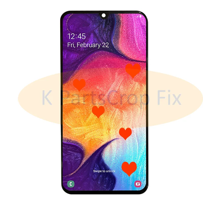 Amoled для samsung Galaxy A505 lcd A505DS A505F A505FD A505A lcd дисплей кодирующий преобразователь сенсорного экрана в сборе для A50 lcd с рамкой