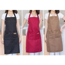 Новые хлопчатобумажные фартуки фартук холст карманы для выпечки повара кухонный фартук кухочный повара с шляпой бытовые товары