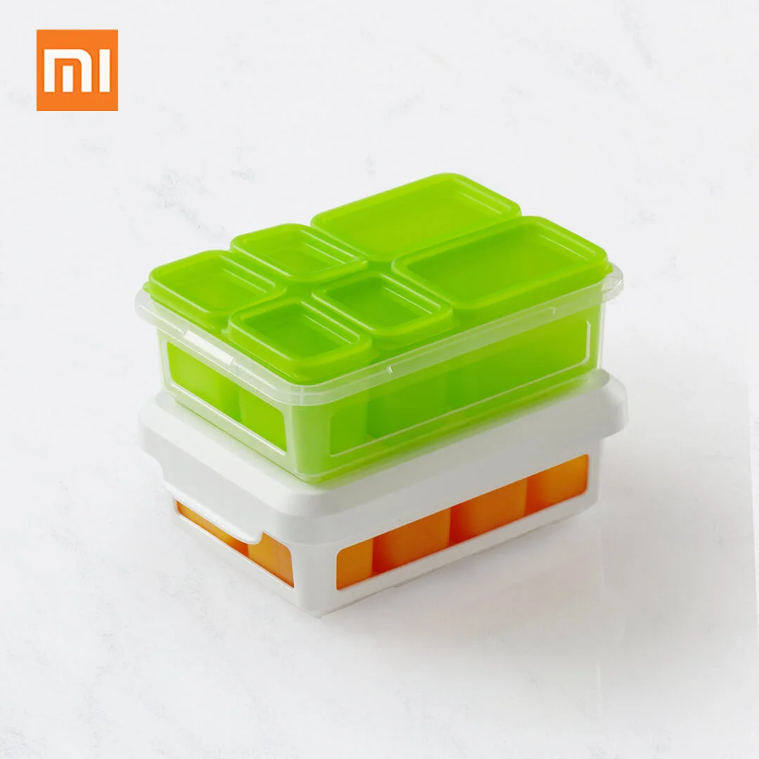 

Xiaomi Kalar Food Supplement Variety Box Fruit Ice Cube Mold Square Baby Food Storage Grade Silicone Refrigerant Microwave