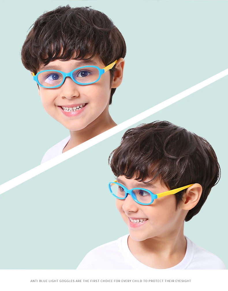 BOYSEEN мальчик и девочка, анти-синий малыш оптические очки Силиконовые Ребенка плоское зеркало модные очки кадр очки 005