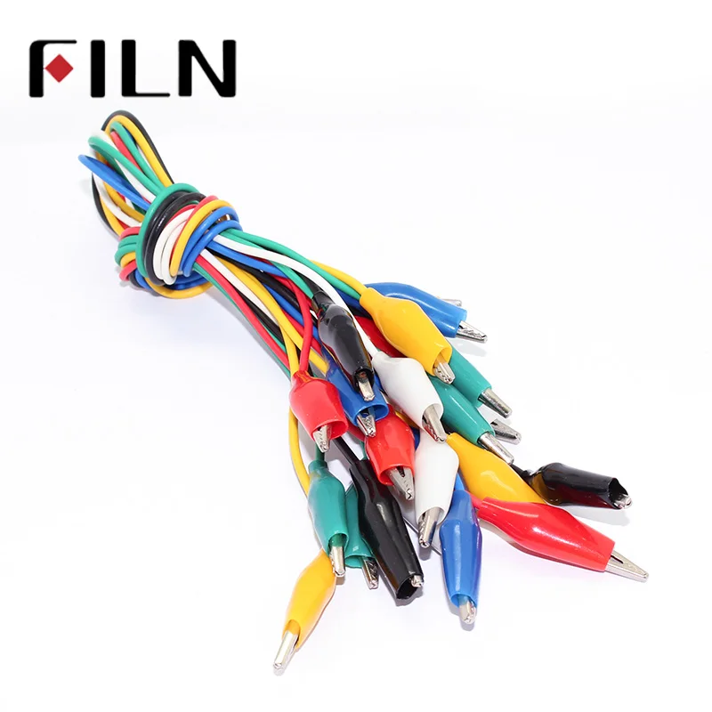 New 10pcs Alligator Clips Electrical DIY Test Leads Alligator Double-ended Crocodile Clips Roach Clip Test Jumper Wire hoop clip (2)
