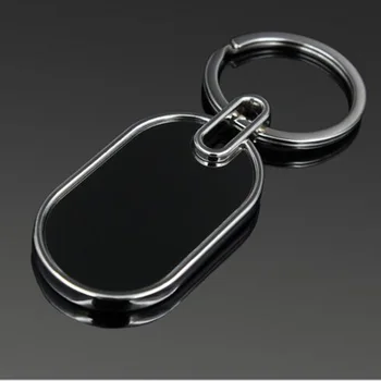 

50Pcs Blank Rectangle Metal Key Chain Tungsten steel Promotion Key Tags Gift Customize Logo Laser Keyrings -Free Shipping