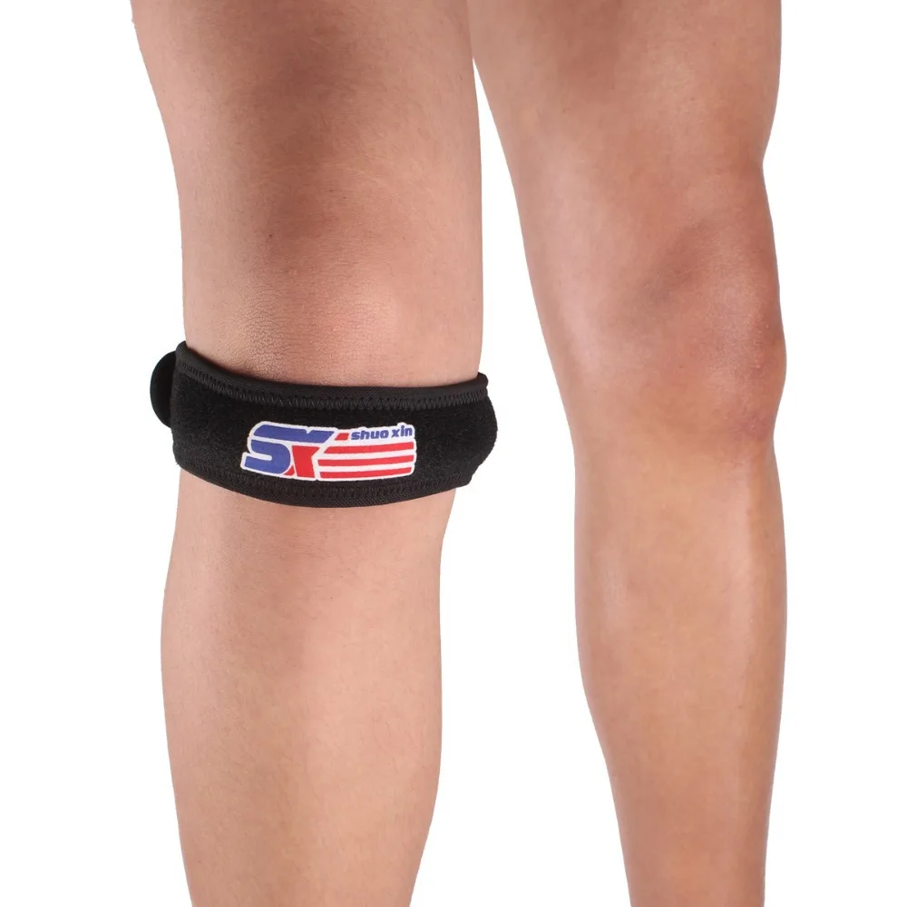 

1PCS SX622 Sports Gym Leg Knee Patella Support Brace Wrap Protector Pad Band - Black