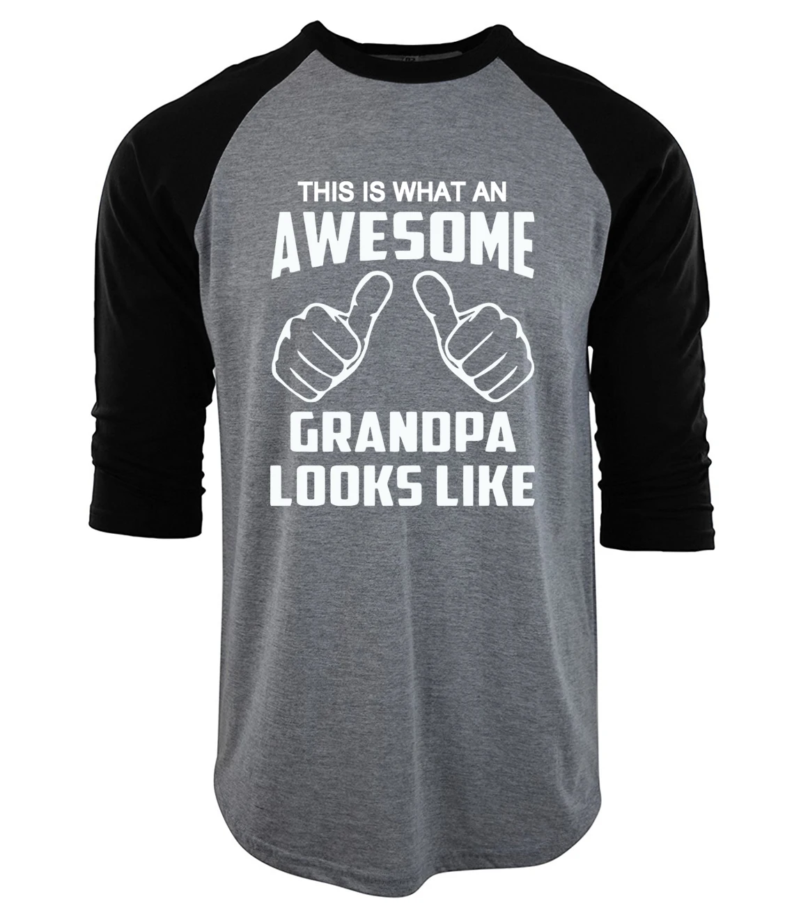 

This Is What An Awesome Grandpa Looks Like men's hip-hop t shirts 2019 fashion fitness camisetas raglan three-quarter sleeve tee