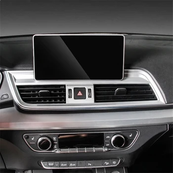 

WELKINRY car auto cover styling for Audi Q5 FY 2018 2019 ABS chrome front console middle air conditioning outlet air vent trim