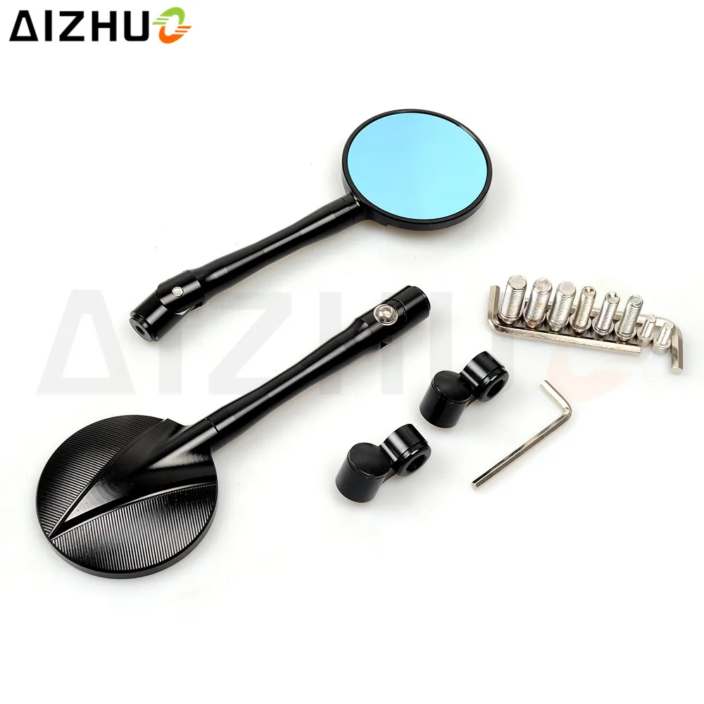 Universal For Yamaha Fz1 Fz6 Fazer Ducati Scrambler Motorcycle Rearview Mirrors Motorbike Accessories CNC Aluminum Side Mirror