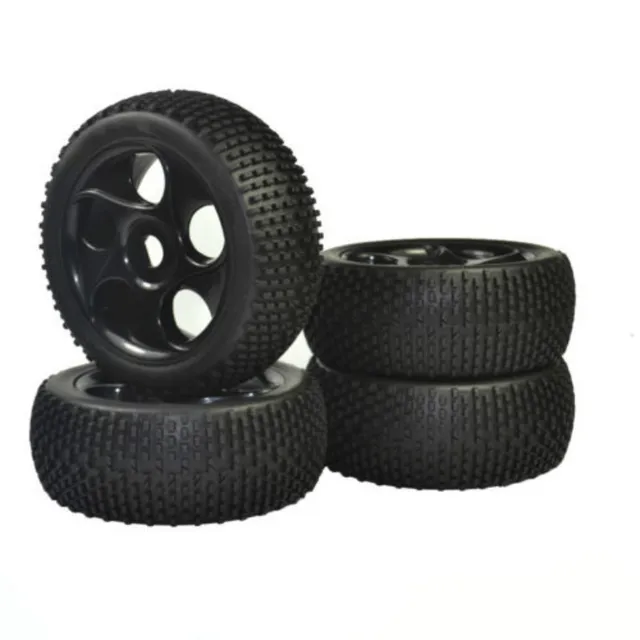 Cheap 4PCS 1:8 Rubber Tires & Wheel Rims for HSP RC 1:8 Off-Road Buggy Car