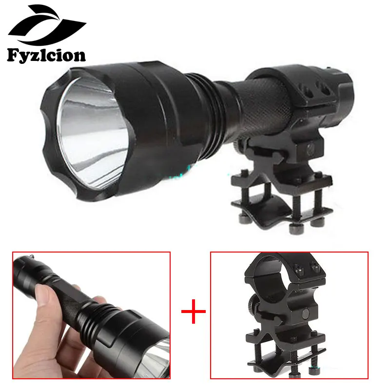 

Tactical hunting C8 CREE Q5 LED Torch Lamp TacLight + Remote Switch + Gun Barrel Mount