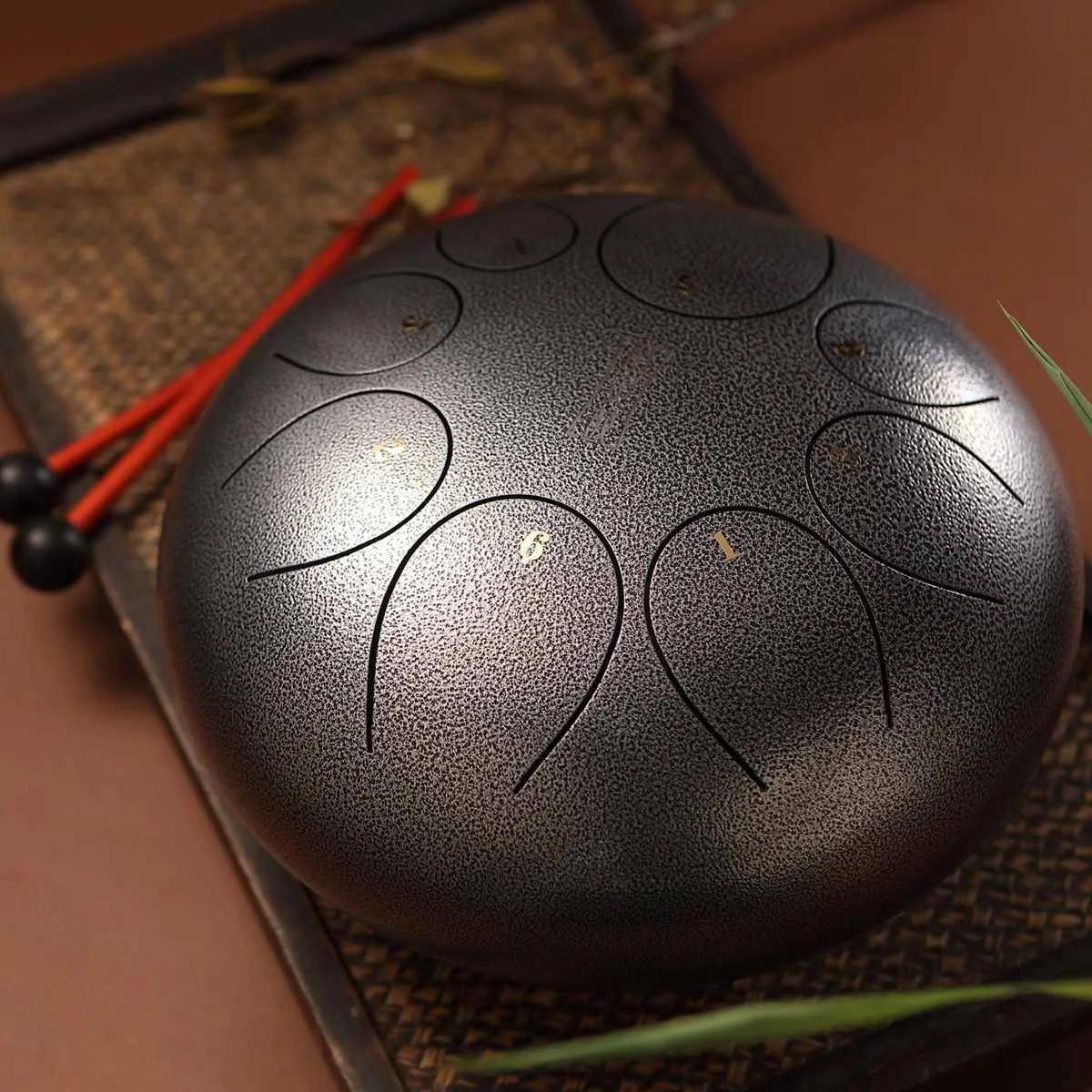 Slive 12 дюймов 8 нот большой стальной язык барабан Handpan C Major Pentatonic Весы Ручной Хэнк барабан с сумкой аксессуары для детей и взрослых - Цвет: Slive