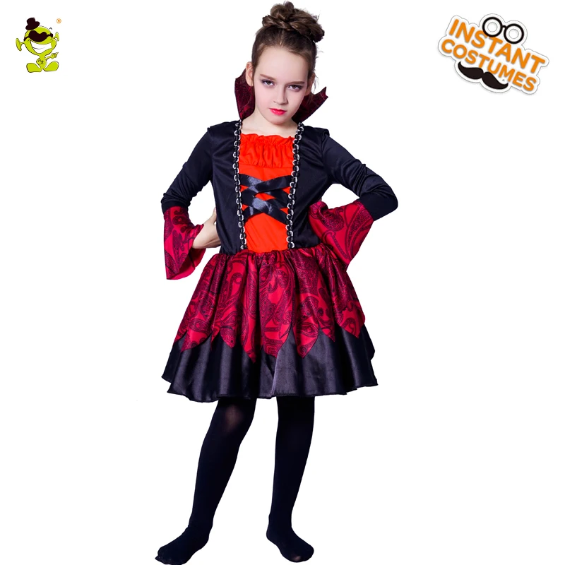 

Girls Princess Vampire Costumes Children's Day Halloween Costume for Kids Dress Carnival Party Cosplay