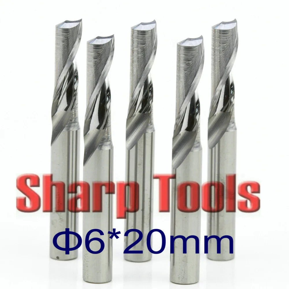 Buy 6*20mm Single Flute End Mill Aluminium Carbide CNC