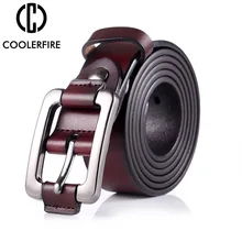 COOLERFIRE новые дизайнерские модные женские ремни из натуральной кожи брендовые ремни женский пояс с пряжкой винтажные ремни для джинсов LB003