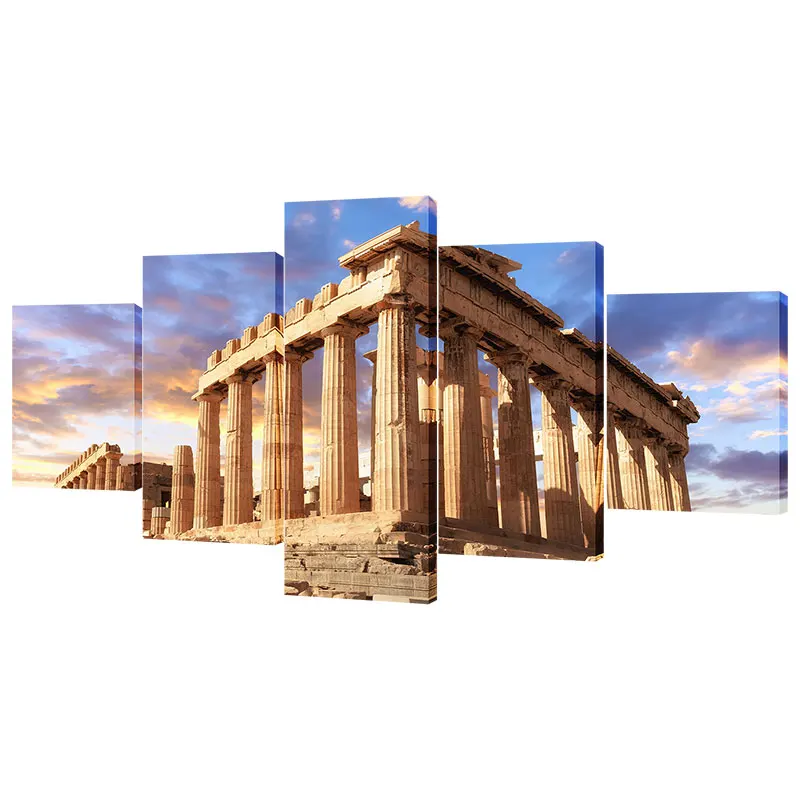 

Artryst Canvas Wall Art Modular Pictures Home Decor 5 Panels .Acropolis-in-Athens-Greece Living Room HD Printed Modern Posters