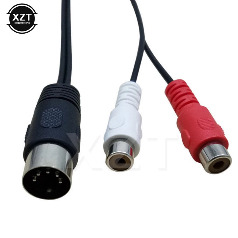 Новинка разъем DIN 5P папа 2 RCA мама аудиокабель MF 1 5 м 0 Y разъемы для усилителя CD