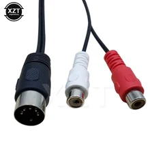 Connecteurs pour lecteur CD et amplificateur, nouveau, DIN 5P mâle à 2 RCA, prise Jack femelle, câble Audio MF, 1.5M 0.5M Y