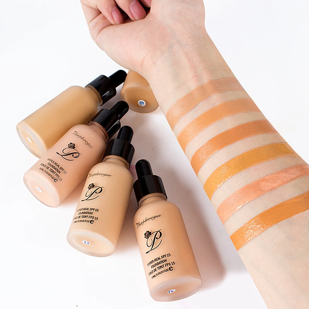 

1PC Face Foundation Cream Base Makeup Professional Matte Finish Make Up Liquid Concealer Waterproof Brand Natural CosmeticTSLM1