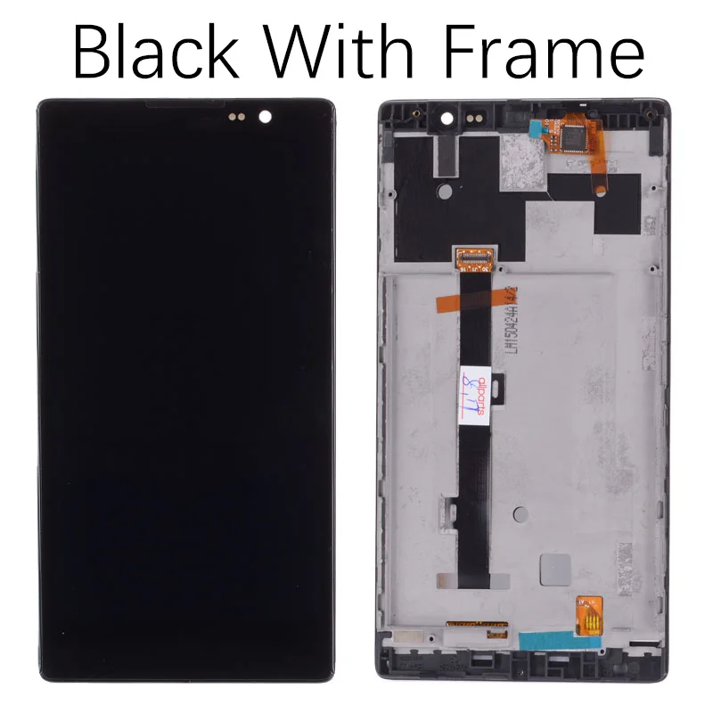 Дисплей для Lenovo P90 LCD в сборе с тачскрином на рамке черный - Цвет: Black with Frame