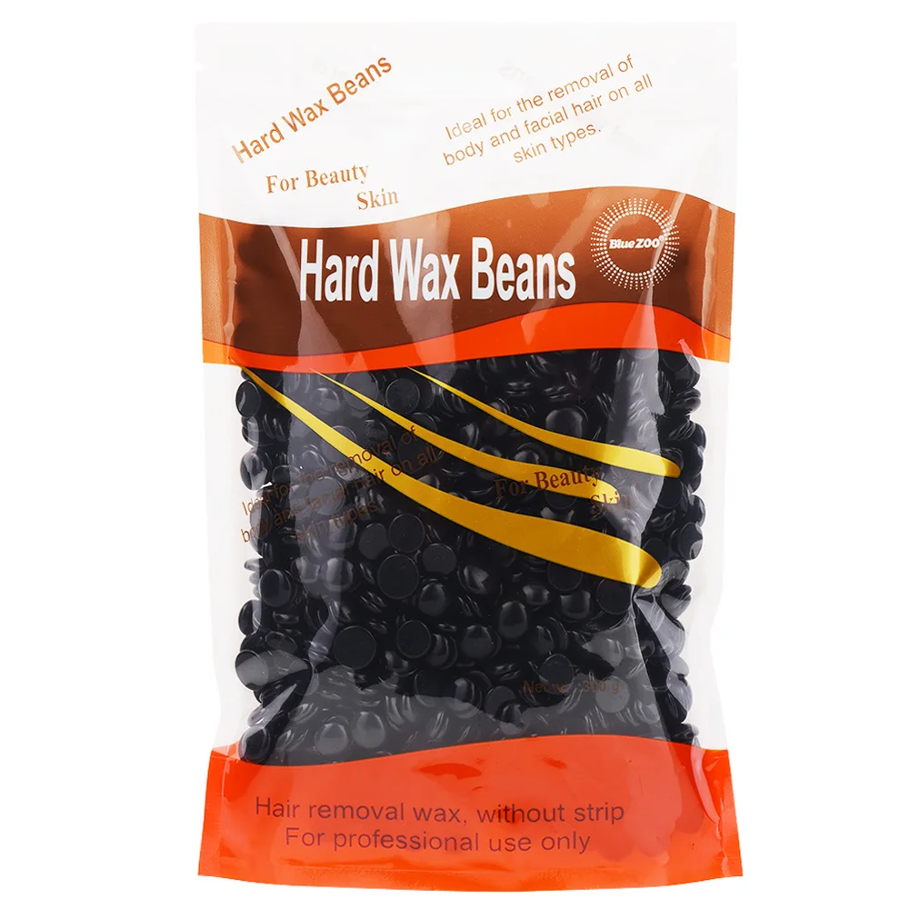 Blue ZOO 300g black hard wax beads women skin hair removal retail we