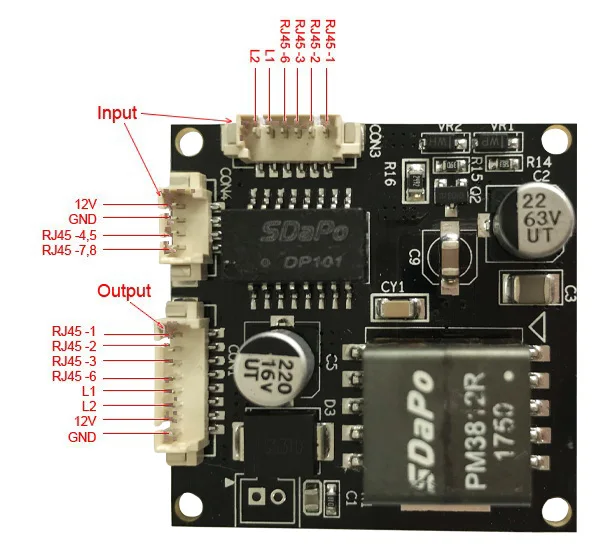 Объединения модулей PoE Инжектор POE с разъемом 12V для IP камеры системы видеонаблюдения CCTV, Мощность Over Ethernet 12V 1A выход IEEE802.3af