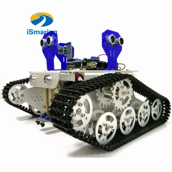 

Bluetooth Control 2-way Tracking 3-way Ultrasonic Obstacle Avoidance Smart Arduino Car kit with Arduino UNO R3 DIY