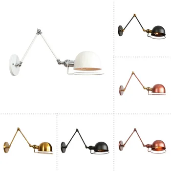 

Vintage Industrial Decor Wall Lamp Adjustable Arm wall Sconce for Bedroom Study Led Retro Antique iron art lighting mx5071622